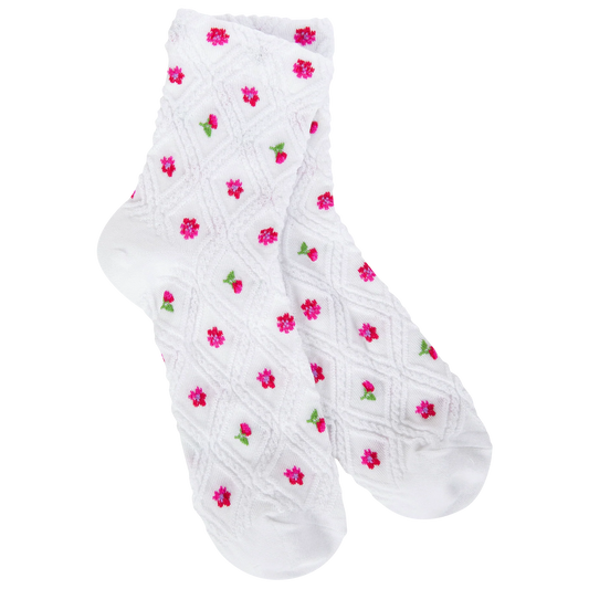Weekend Lattice Quarter Rosebud - White/Rose Bud