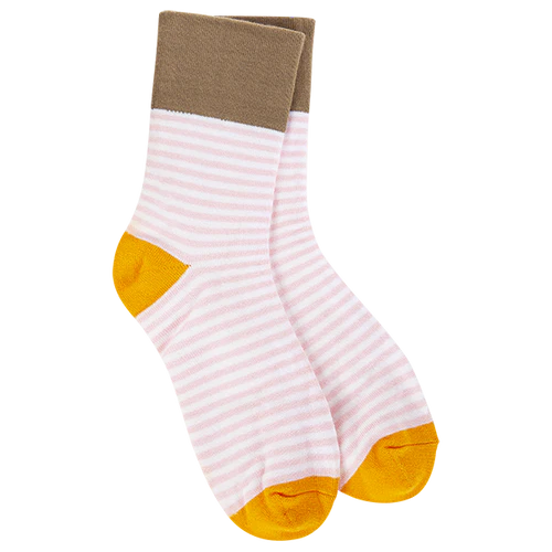 Weekend Garden Mini Crew - Rose Stripe