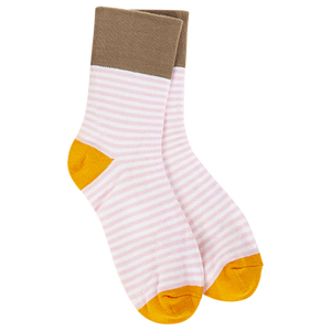 Weekend Garden Mini Crew - Rose Stripe