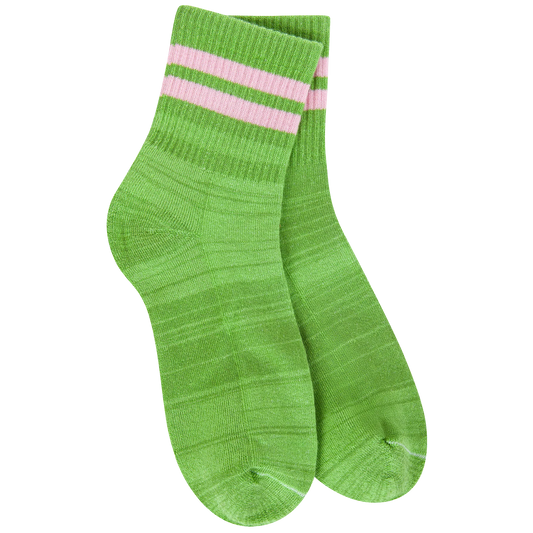 Weekend Rugby Mini Crew Sport - Jade/Rose Stripe