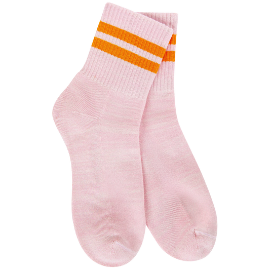 Weekend Rugby Mini Crew Sport - Rose/Carrot Stripe