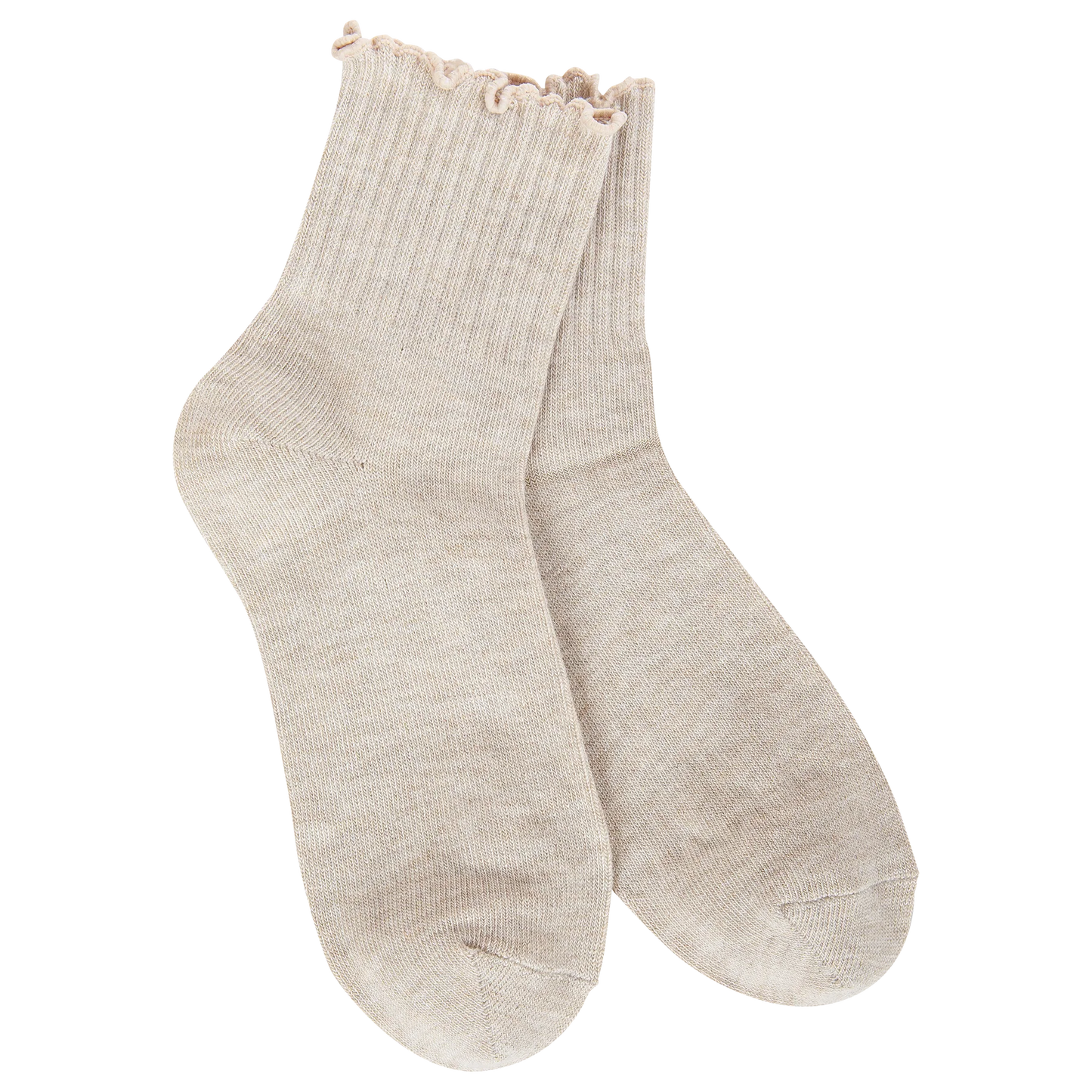 Weekend Quarter Ruffle - Heather Oatmeal