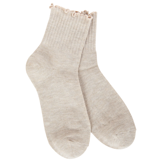 Weekend Quarter Ruffle - Heather Oatmeal