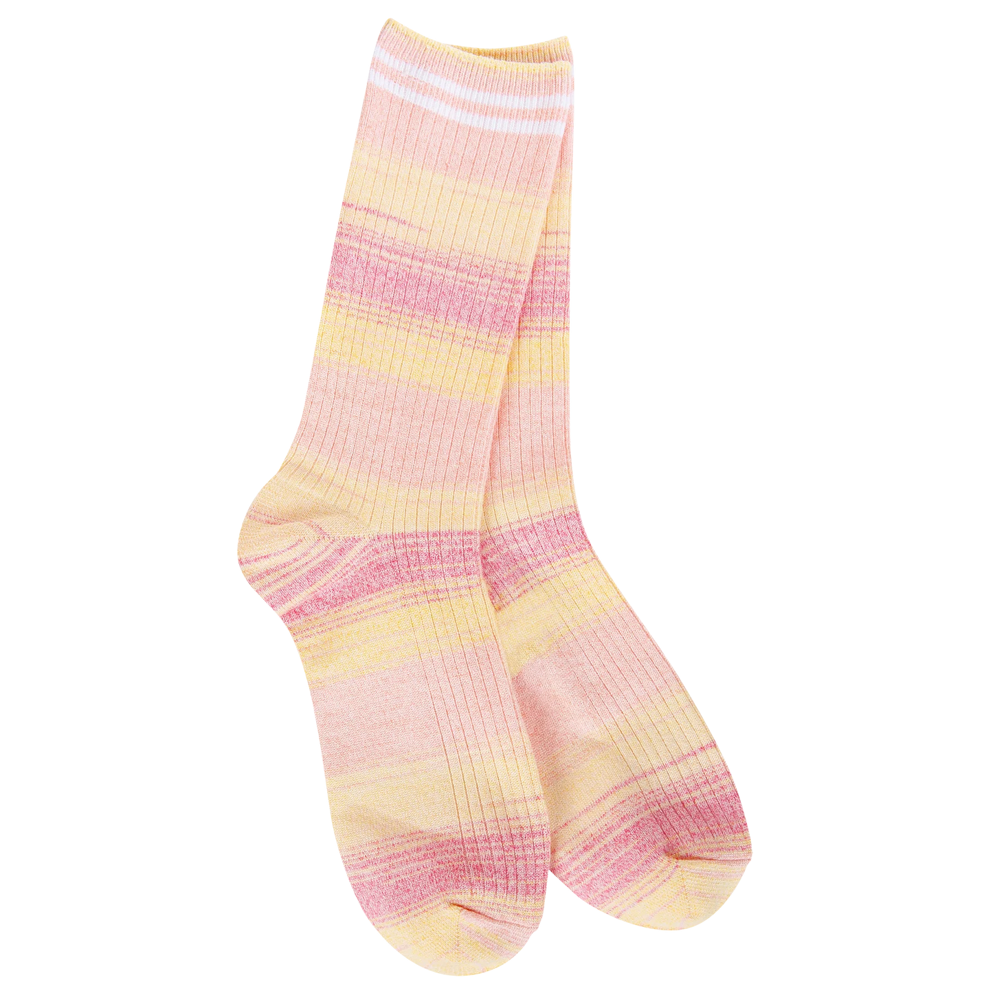 Weekend Ombre Rugby Light Crew - Pink Lemonade