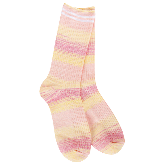 Weekend Ombre Rugby Light Crew - Pink Lemonade