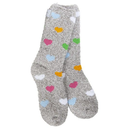Holiday Spring Light Weight Cozy Crew - Heartfelt Multi Grey