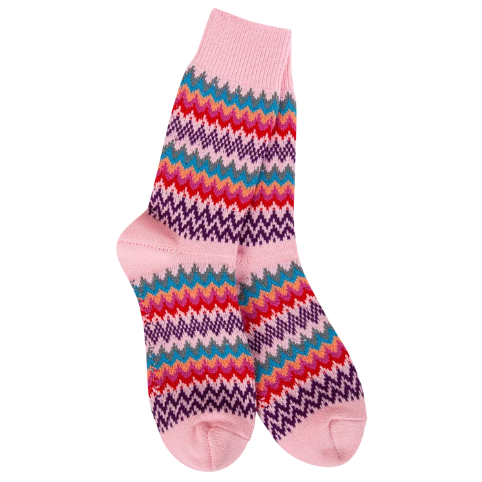Weekend Zig Zag Crew - Pink Multi