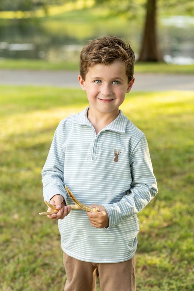 Trotter Street Deer 1/4 Zip Pullover