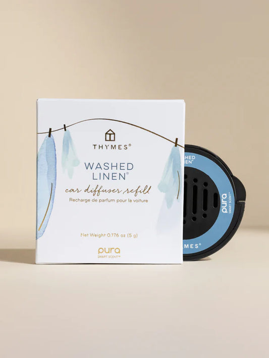 Pura Car Fragrance - Thymes Washed Linen
