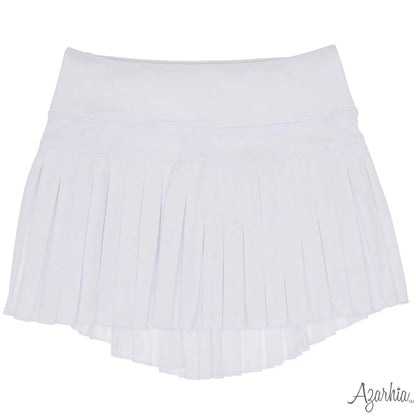 Youth White Mini Pleated Skort