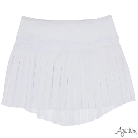 Youth White Mini Pleated Skort