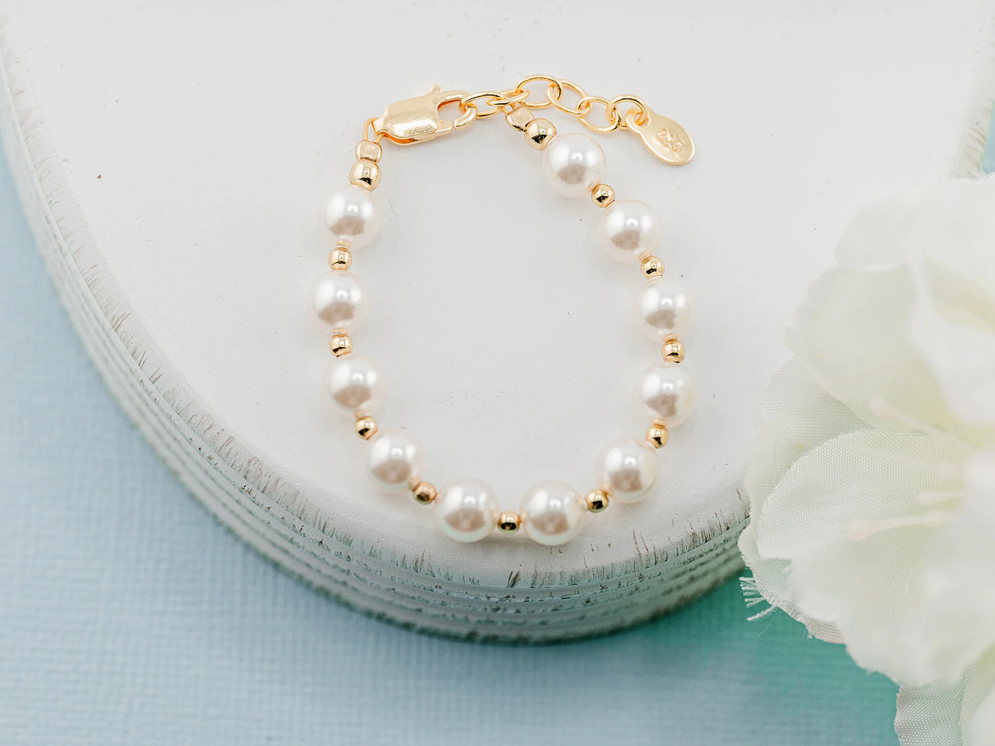 Whitley - 14K Gold Plated Bracelet w/ Chunky Pearls