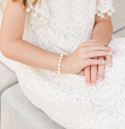 Whitley - 14K Gold Plated Bracelet w/ Chunky Pearls