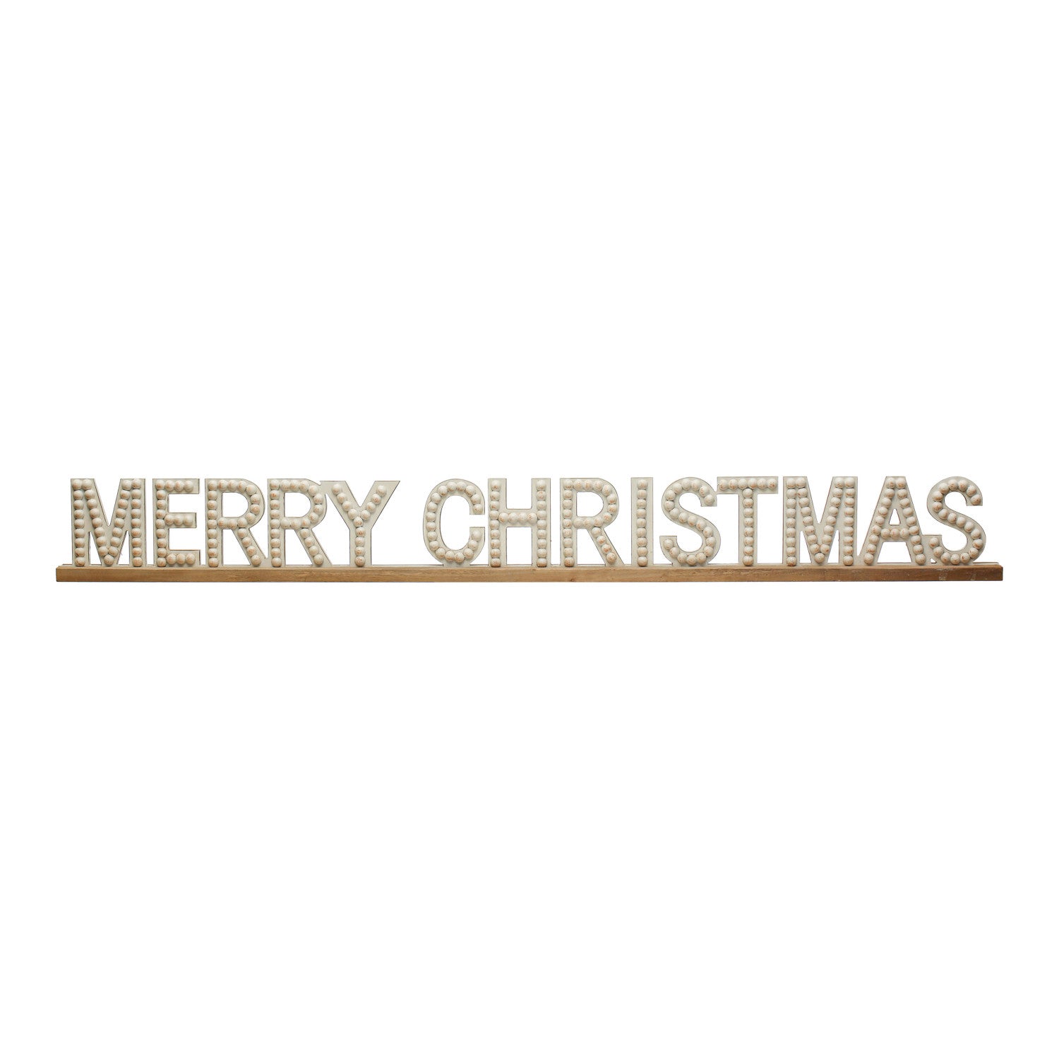 Merry Christmas Wood Hobnail Sign