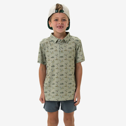 Youth Green Flying Ducks Performance Polo