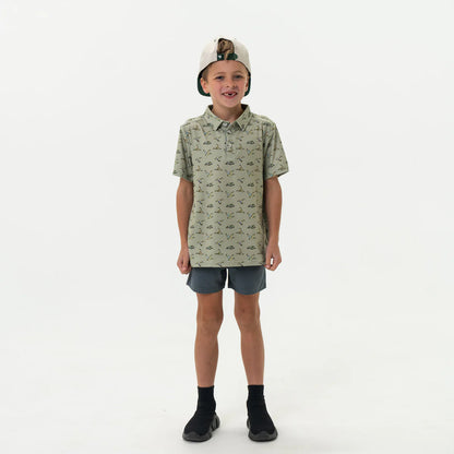 Youth Green Flying Ducks Performance Polo