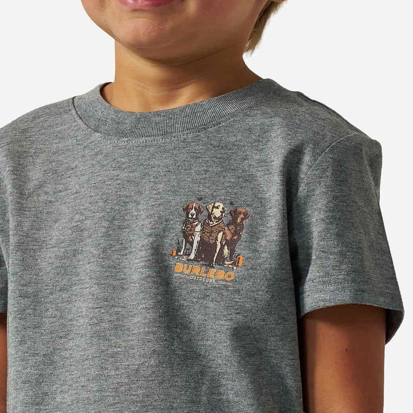 Toddler/Youth Dark Heather Camo Duck Dogs Short Sleeve Tee