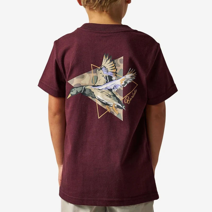 Toddler/Youth Maroon Pintail Triangle Duck Short Sleeve Tee