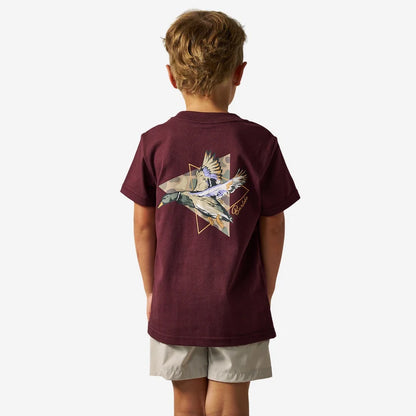 Toddler/Youth Maroon Pintail Triangle Duck Short Sleeve Tee