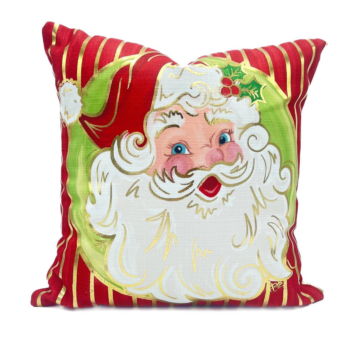 Pretty N' Red Santa Gold Foil Pillow