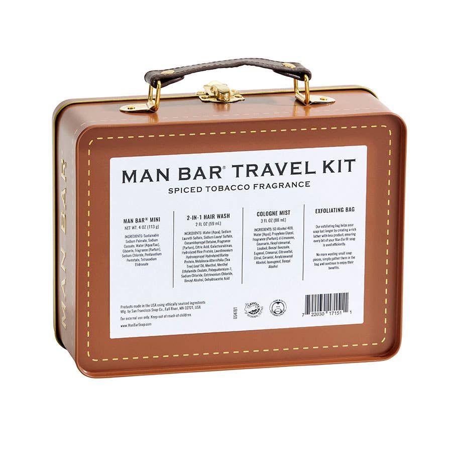 Man Bar Travel Tin Kit - Spiced Tobacco