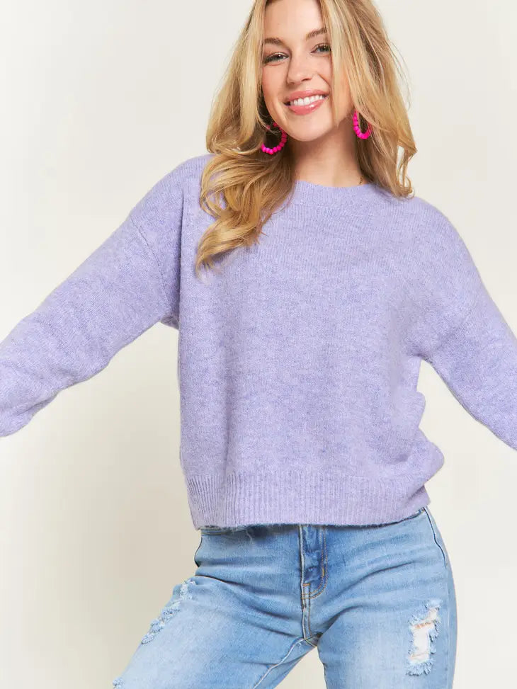 Lavender Allison Soft Knit Sweater