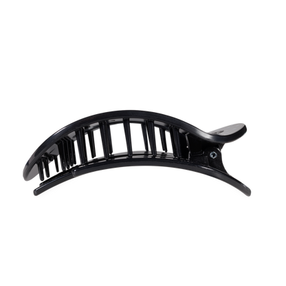 Round Flat TELETIE Clip | Large | Black Polka Dot Party