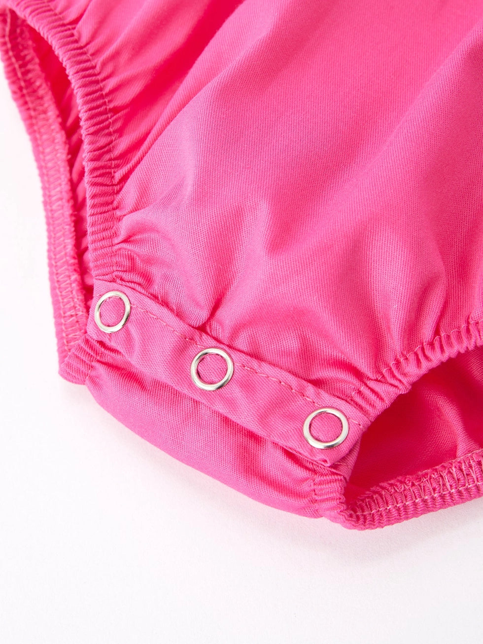 Baby Hot Pink Bow Smocking Romper