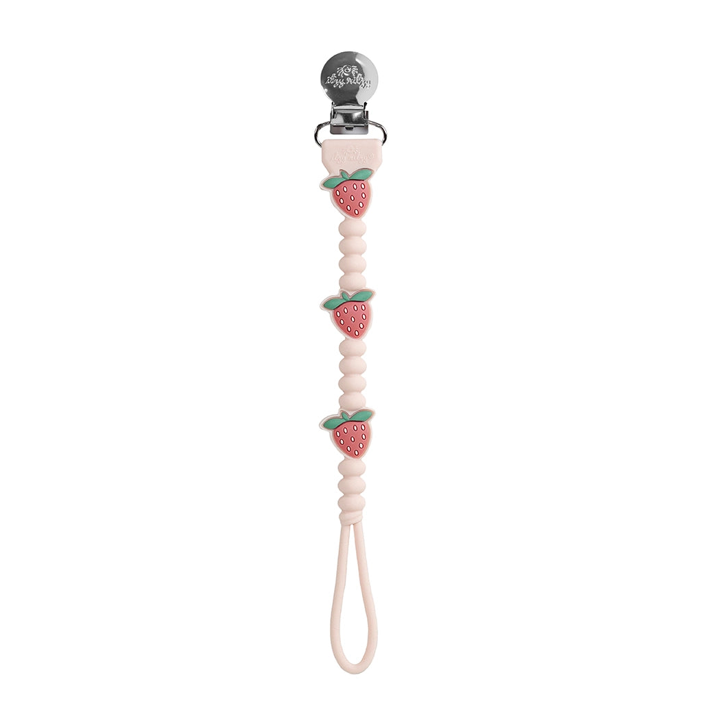 Sweetie Strap™ Plus - Silicone Pacifier Clip - Strawberry