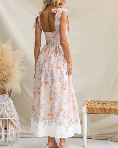 Pink Floral Resort-Inspired Rosie Slip Dress