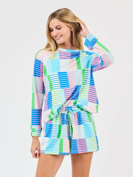 Yacht Club Annie Pajama Shorts Set