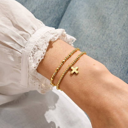 Gold-Tone Plated Have Faith Bracelet Set