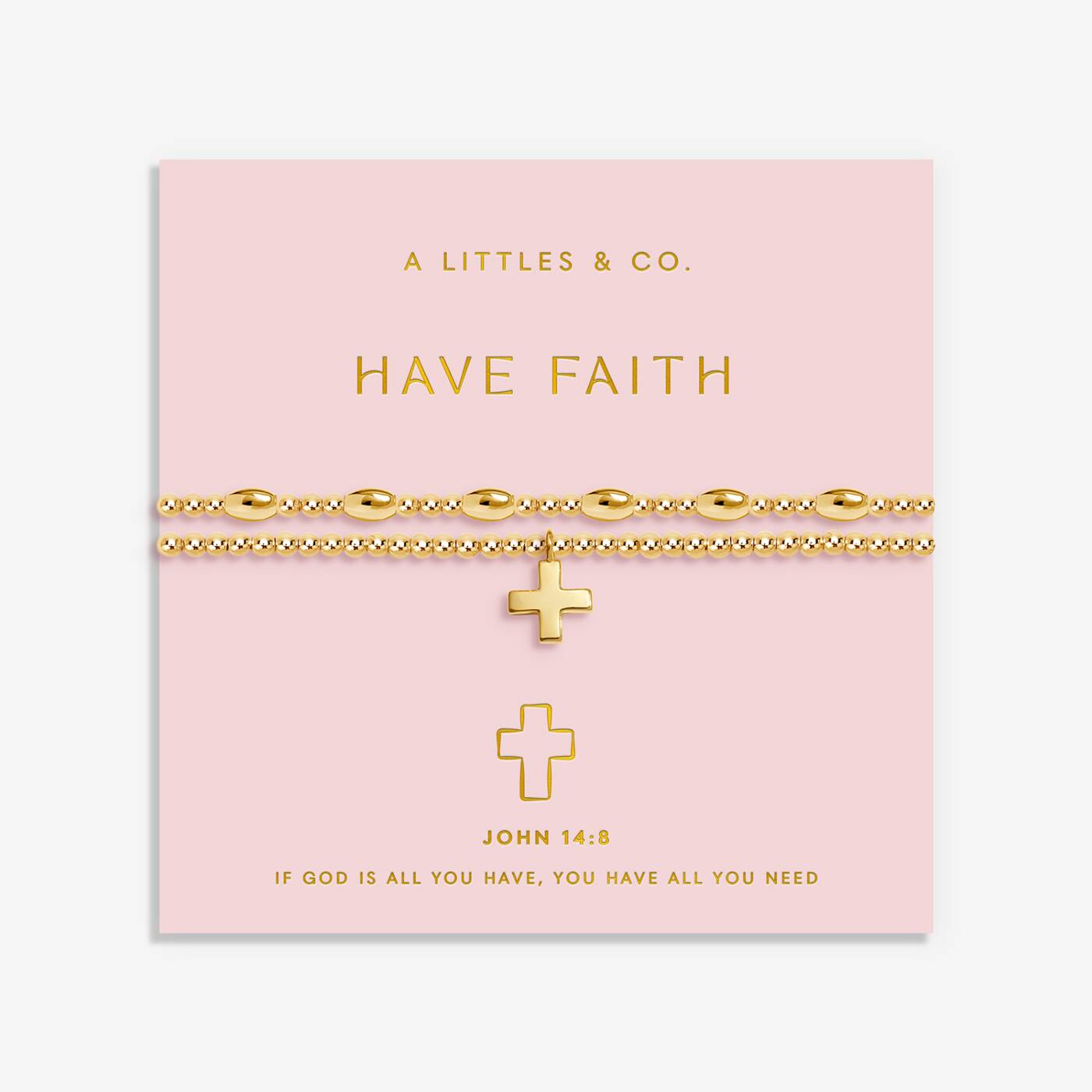 Gold-Tone Plated Have Faith Bracelet Set