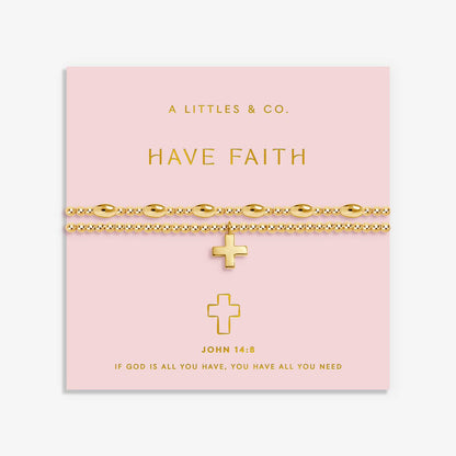 Gold-Tone Plated Have Faith Bracelet Set