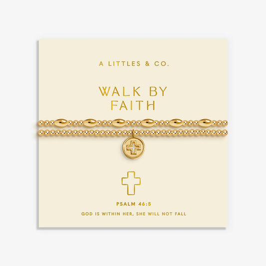 Gold-Tone Plated Walk By Faith Bracelet Set
