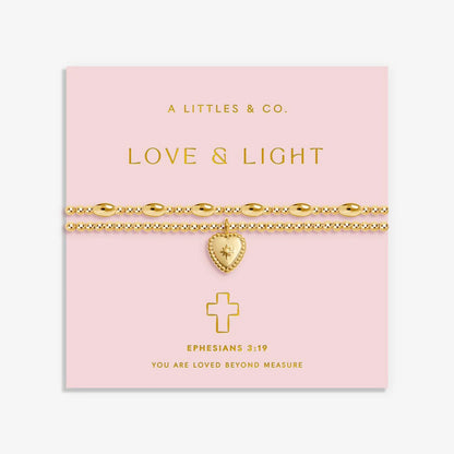 Gold-Tone Plated Love And Light Bracelet Set