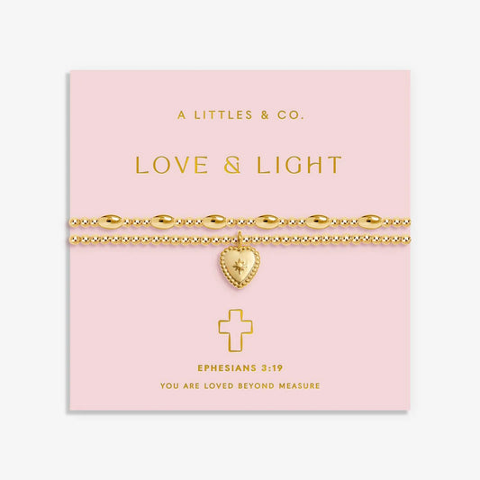 Gold-Tone Plated Love And Light Bracelet Set