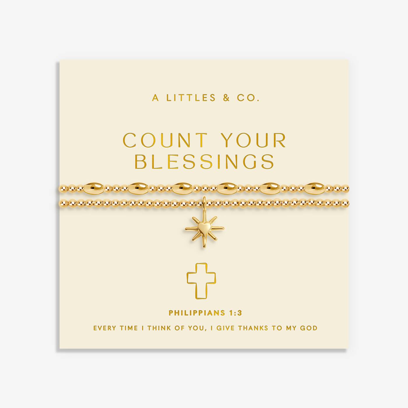 Gold-Tone Plated Count Your Blessings Bracelet Set
