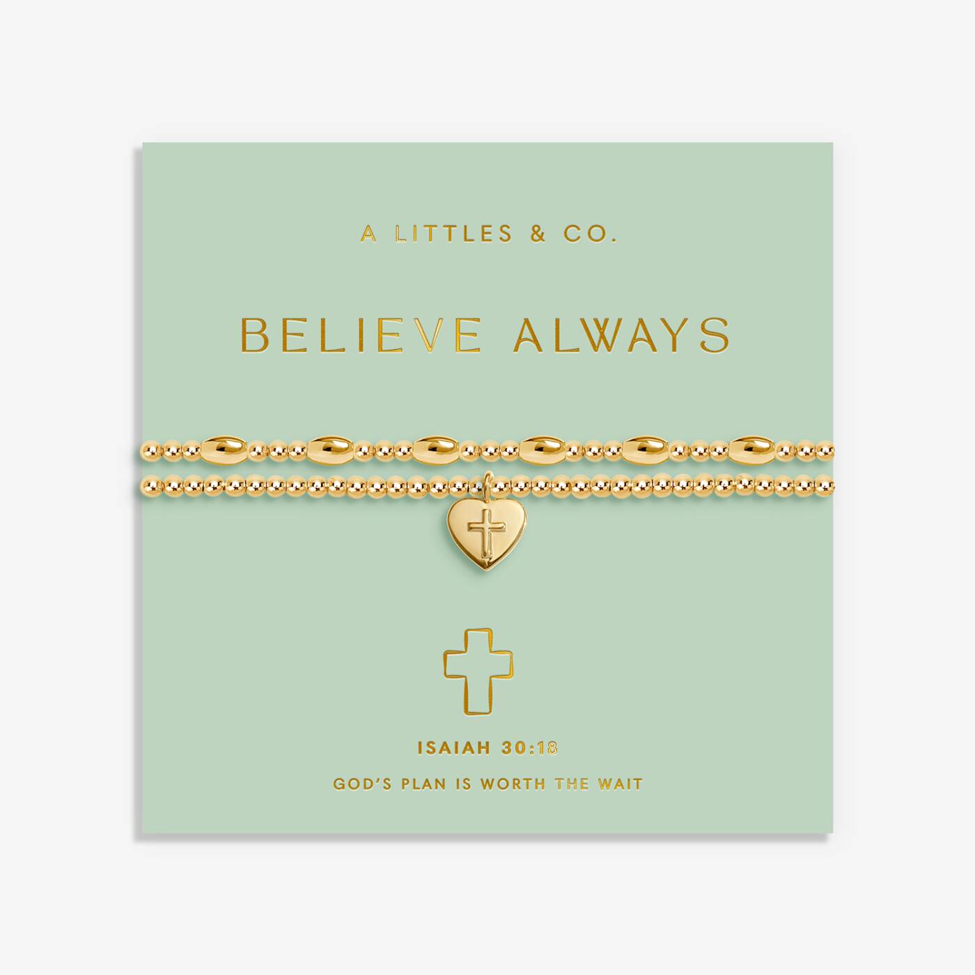 Gold-Tone Plated Believe Always Bracelet Set