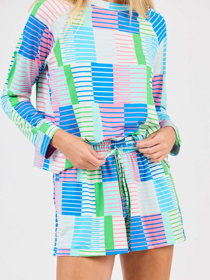 Yacht Club Annie Pajama Shorts Set
