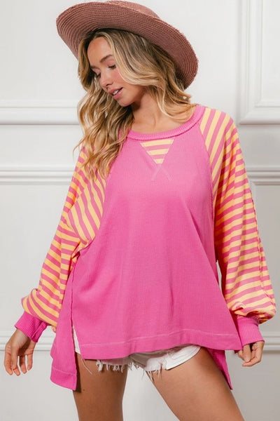 Pink Stripe Olivia Pullover