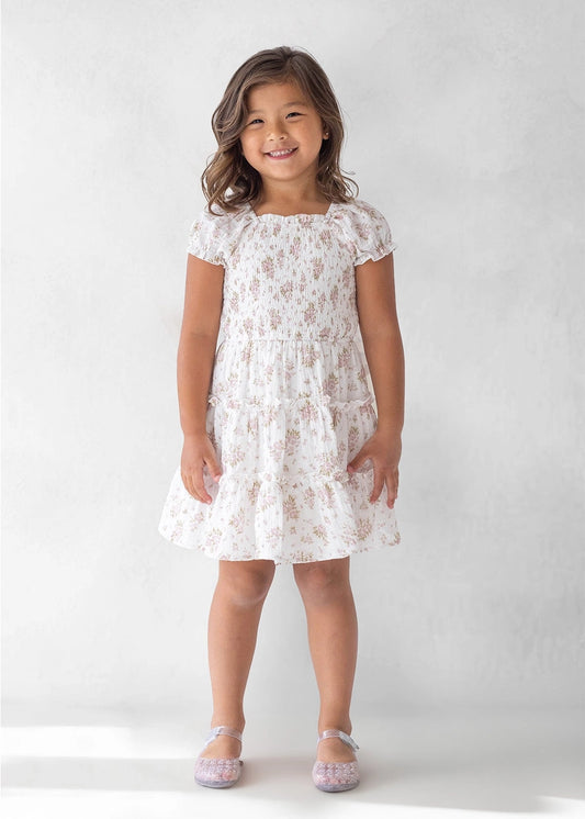 Youth White Rose Garden Dress
