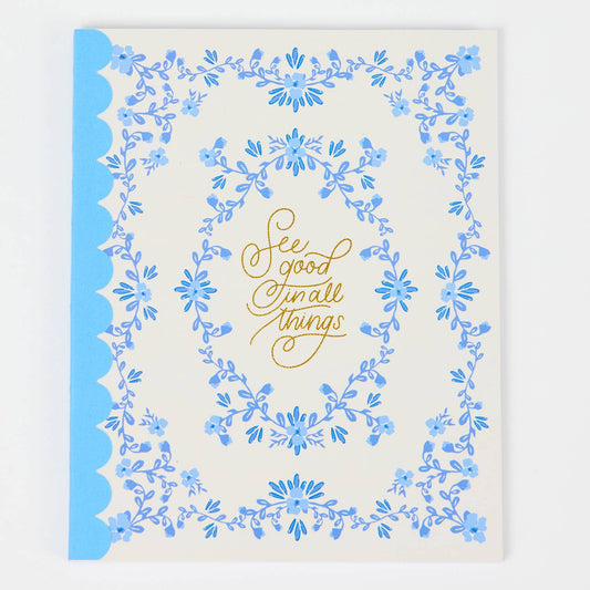 See Good in All Things Scallop Notebook