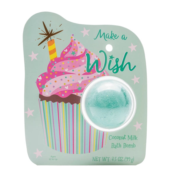 Make A Wish Birthday Cupcake Clamshell Bath Bomb