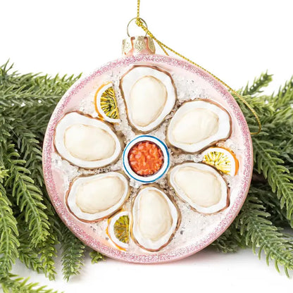 Oyster Bowl Glass Ornament