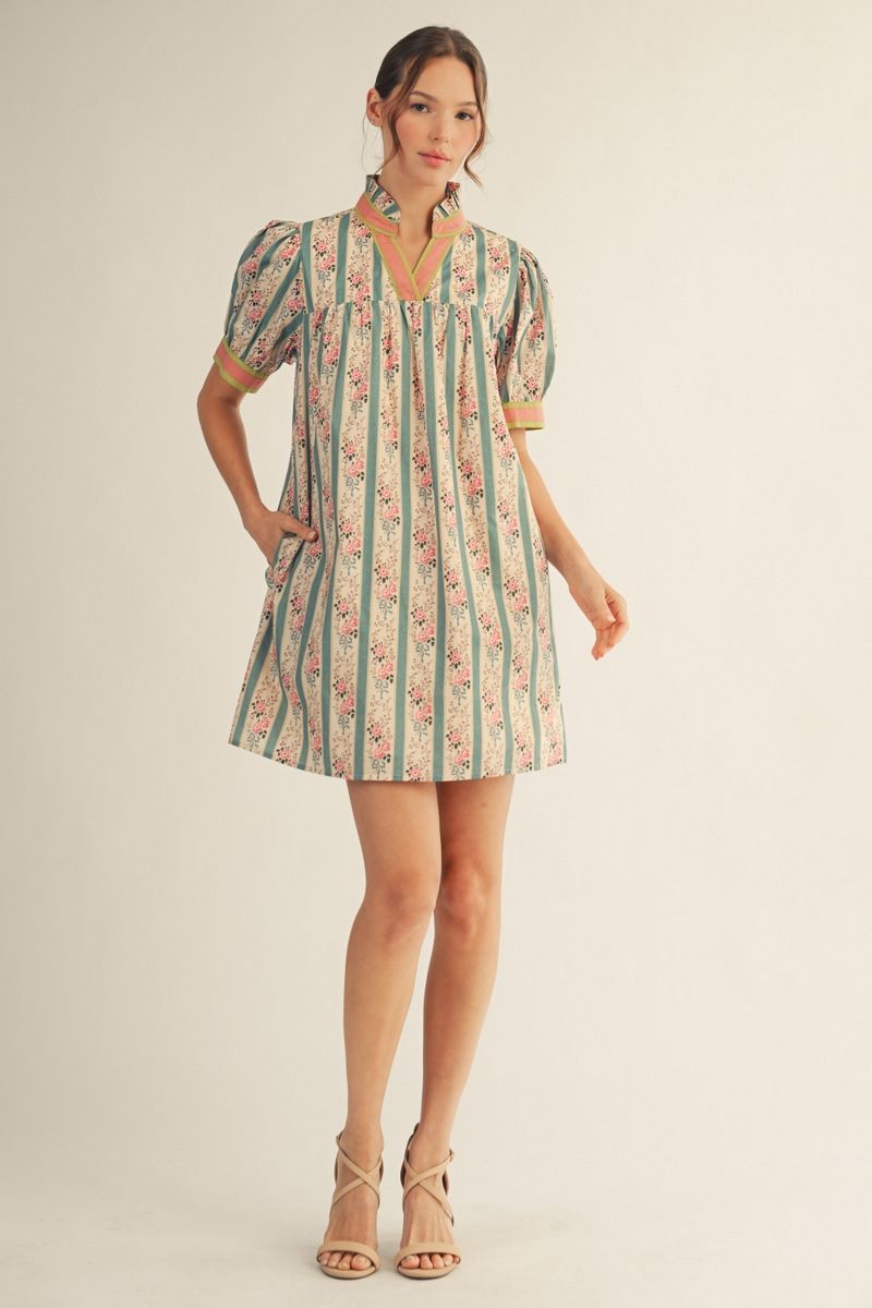 Jade Garden Floral Dress