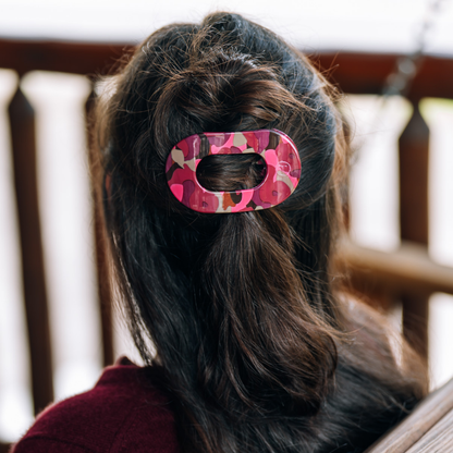Round Flat TELETIE Clip | Medium | Garden Glam