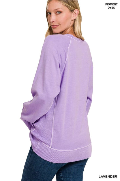 Lavender Stacey Front Pocket Pullover