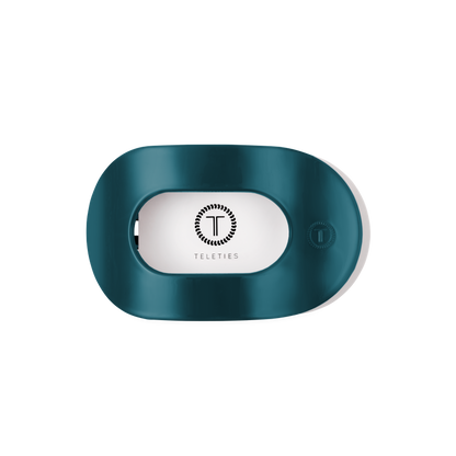 Round Flat TELETIE Clip | Medium | Teal With It