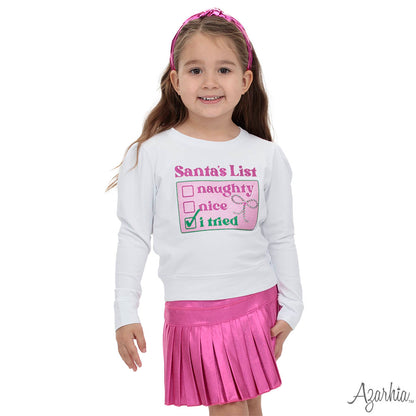 Youth Shimmer Hot Pink Mini Pleated Skort